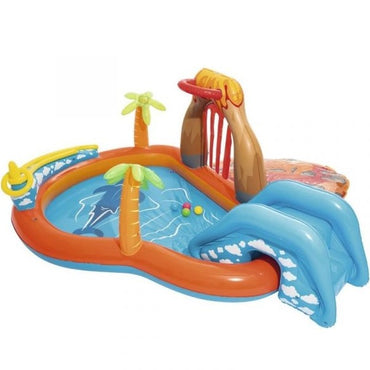 BESTWAY Lava Lagoon Safe Play Centre Pool For kids 8ft 8in x 8ft 8in x 3ft 5in (10in Depth)